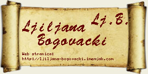 Ljiljana Bogovački vizit kartica